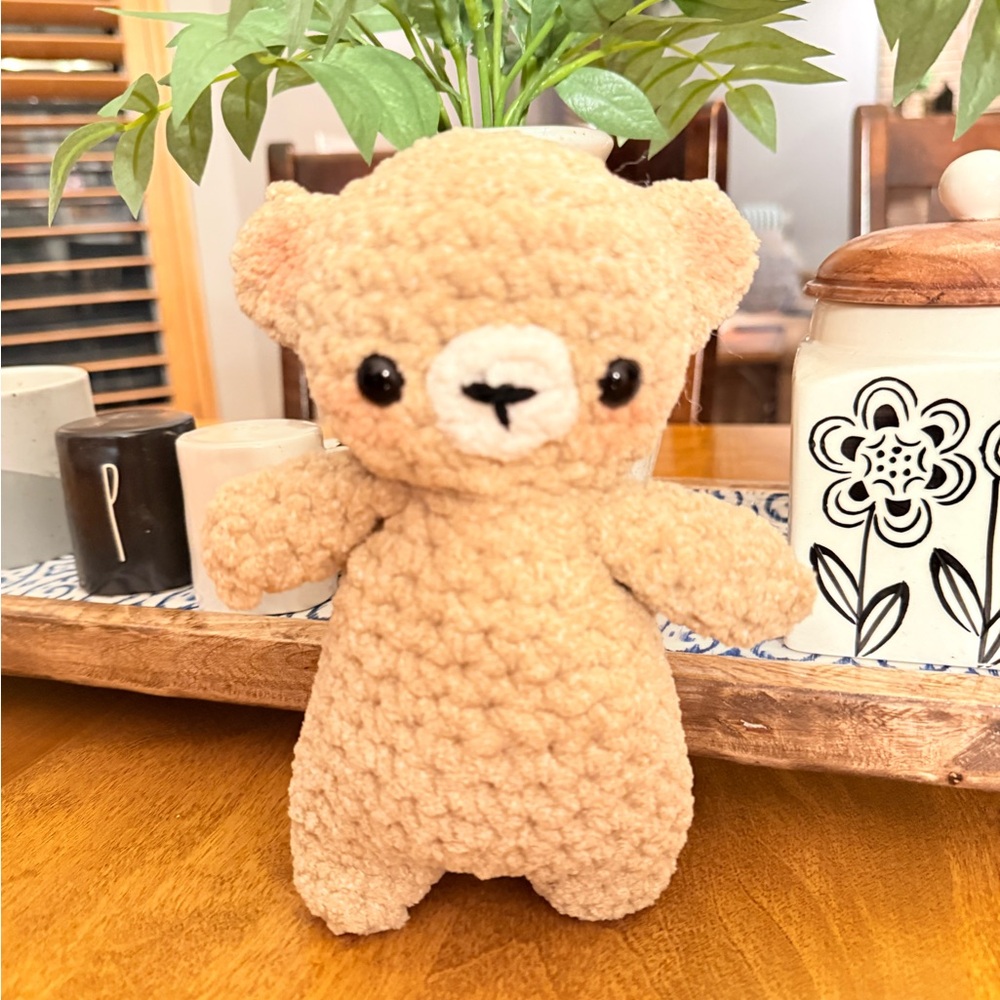 Handmade 7-Inch Crocheted Bear 🐻 | Mini Teddy for Gift or Collectible